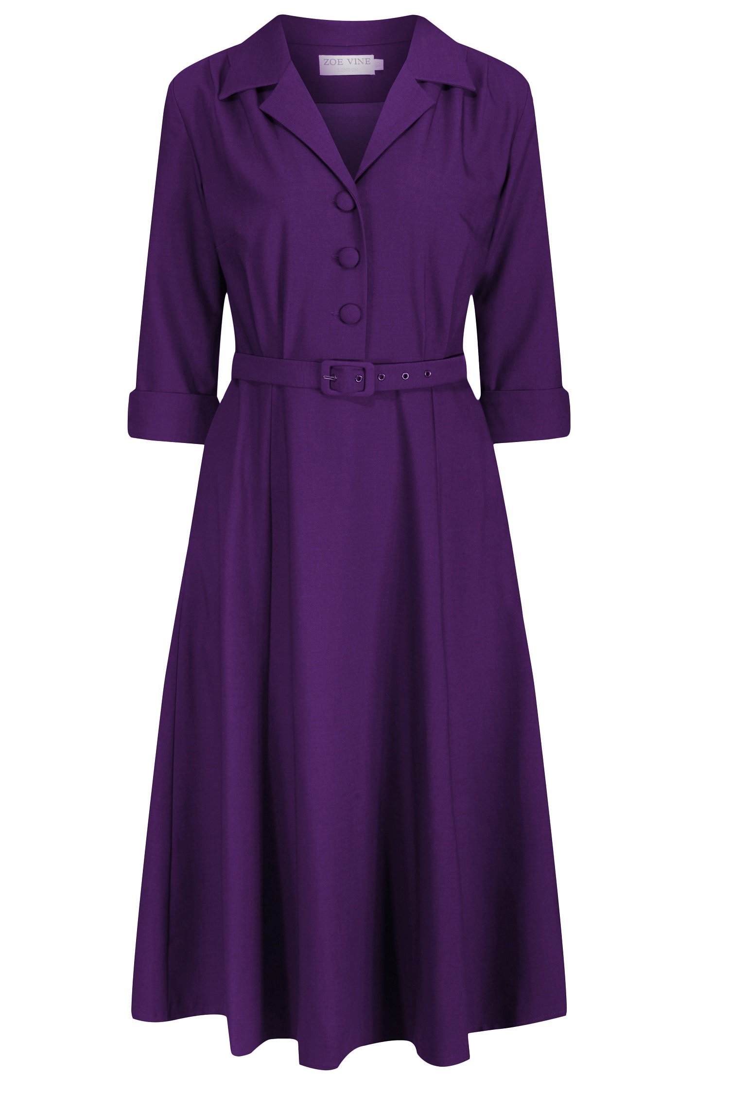 The Purple Mabel Shirt Dress - Zoe Vine - At The Boutique Cirencester