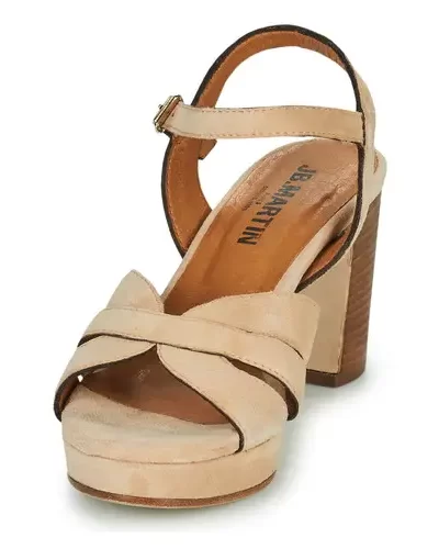 Mina cream platform sandals