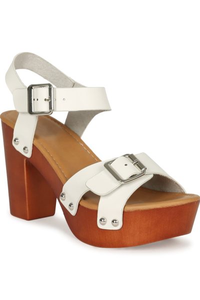 white chunky leather platform At The Boutique