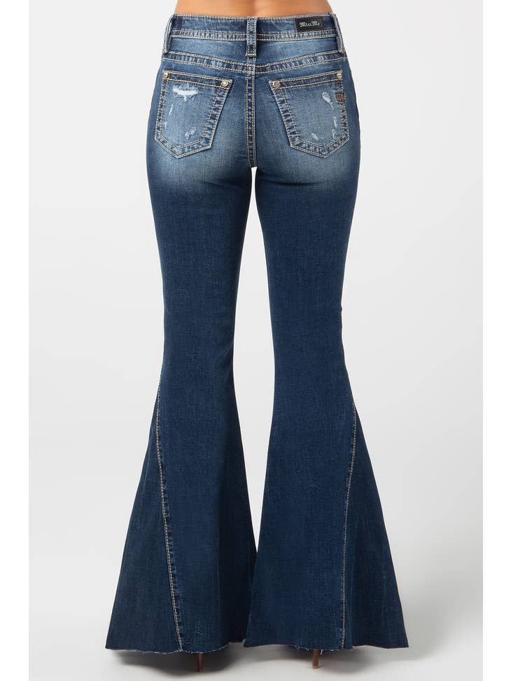High Rise Super Flared Panelled Jeans - At The Boutique Cirencester