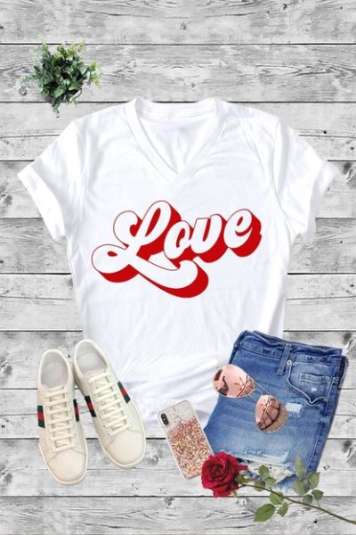 Love Slogan T-shirt